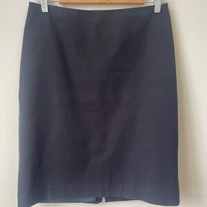 Talbots Black Cotton Pencil Skirt